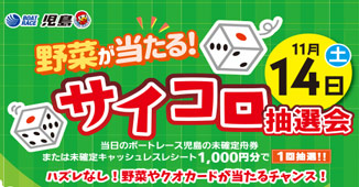 野菜が当たる！サイコロ抽選会開催！